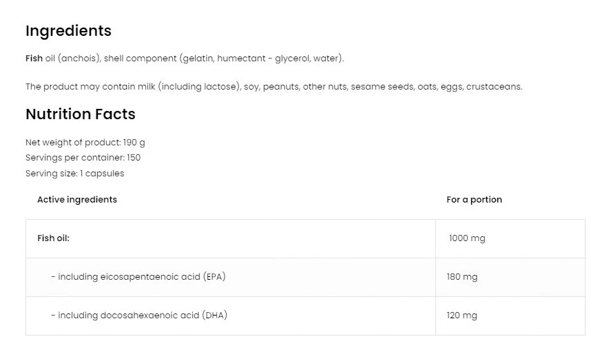 Ostrovit – Omega 3 Limited Edition – 150 kapslit - Image 7