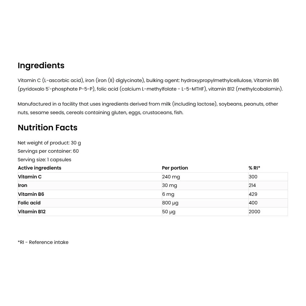 Ostrovit – Pharma Ferr Aid 60 kapslid - Image 5