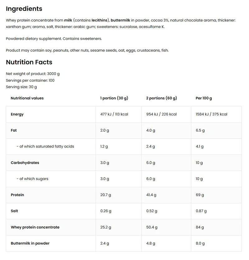Ostrovit – WHEYlicious šokolaadi-banaani – 3 kg - Image 5