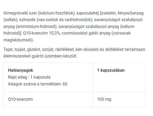 Koensüüm Q10 – 100 mg · 60 kapslit - Image 3