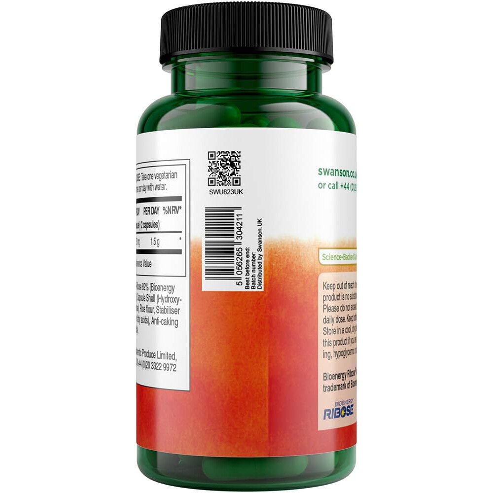 Ribose – 750 mg · 60 vegetaarset kapslit - Image 3