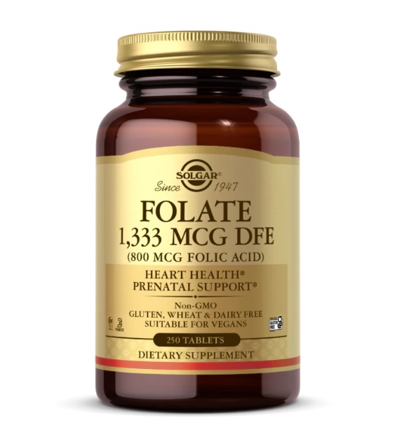 SOLGAR Folate 1333 mcg DFE (800 mcg Folic Acid) (250 tabs)