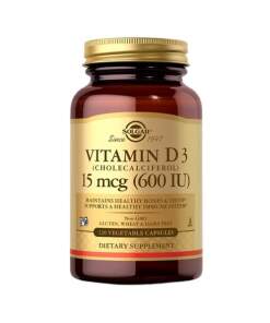 SOLGAR Vitamin D3 15 mcg (600 IU) (120 kaps.)