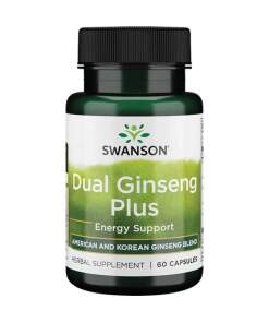 SWANSON Dual Ginseng Plus 60 kaps