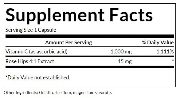 C-vitamiin koos kibuvitsaekstraktiga – 1000 mg · 250 kapslit - Image 3