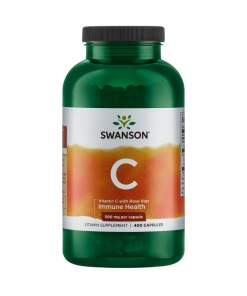 SWANSON Witamina C500 + dzika ró¿a 400kaps