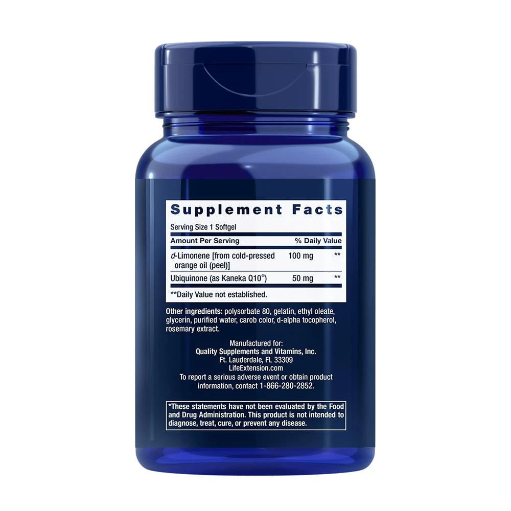 Superabsorberbar CoQ10 koos d-limoneeniga – 50 mg · 60 pehmekapslit - Image 3