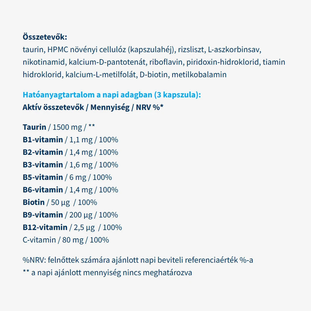 USA Medical – Tauriinikompleks 1500 mg, 90 kapslit - Image 5