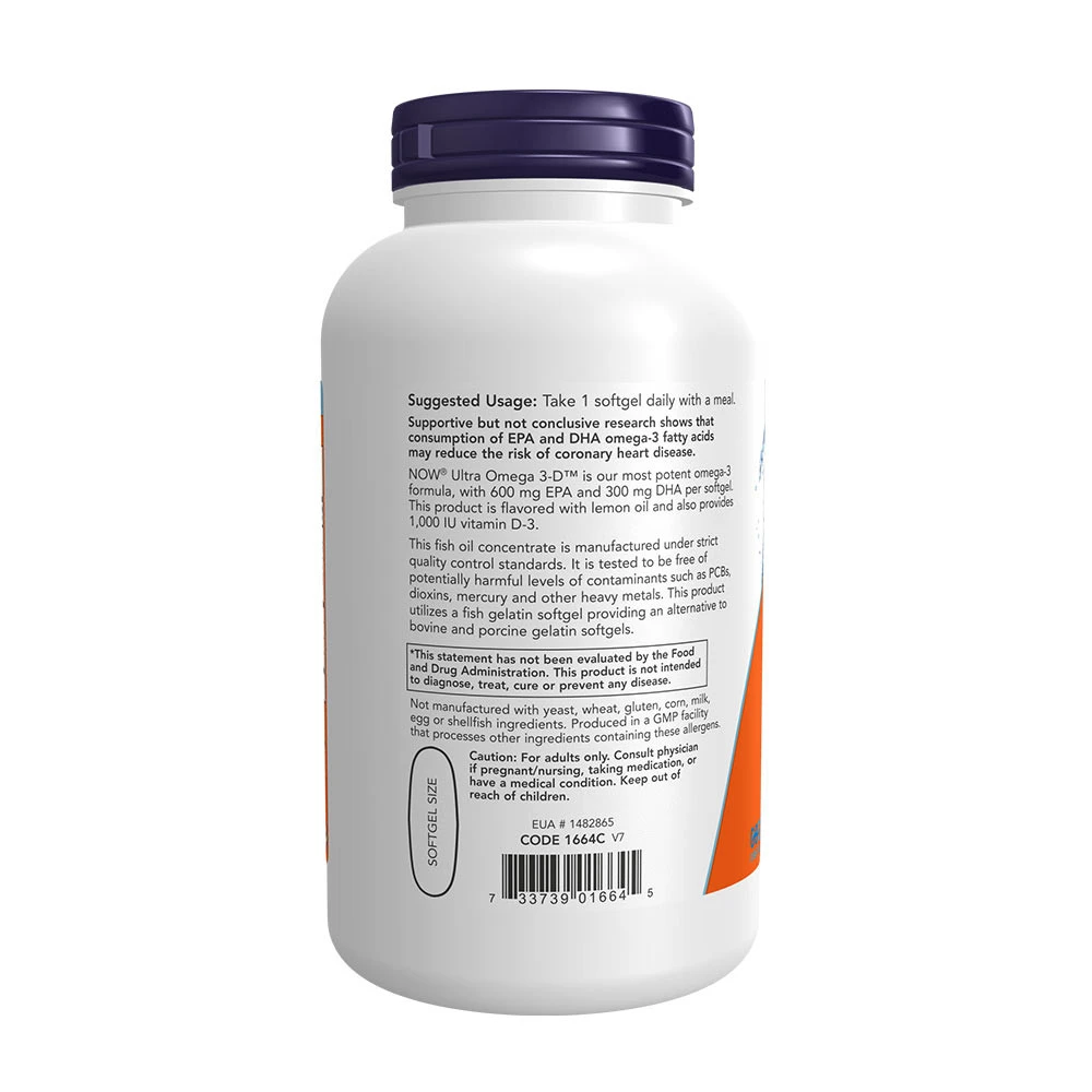 Ultra Omega 3-D koos D3-vitamiiniga – 180 pehmekapslit - Image 3