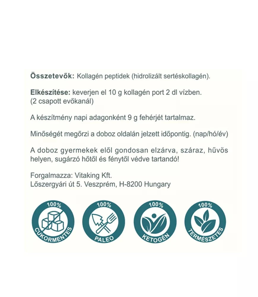 Vitaking – Kollagenpulber naturaalne (svine) – 300 g - Image 3