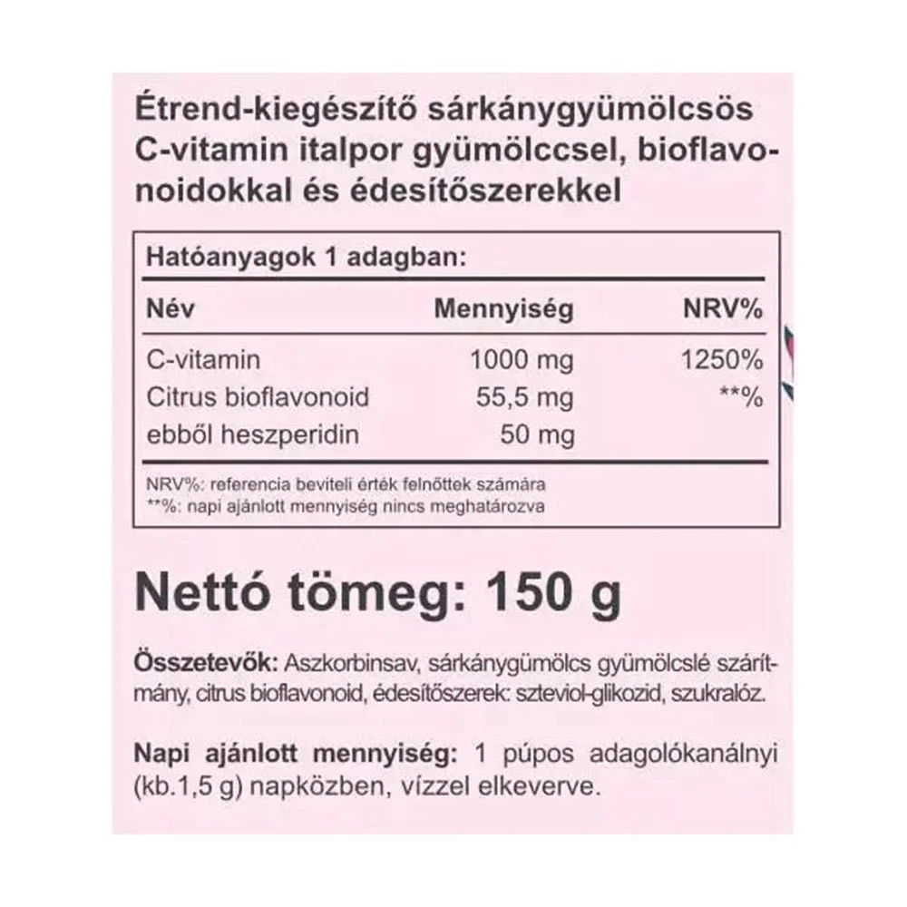 Vitaking – Instant Supreme C-vitamiinipulber Dragon Berry – 150 g - Pilt 6