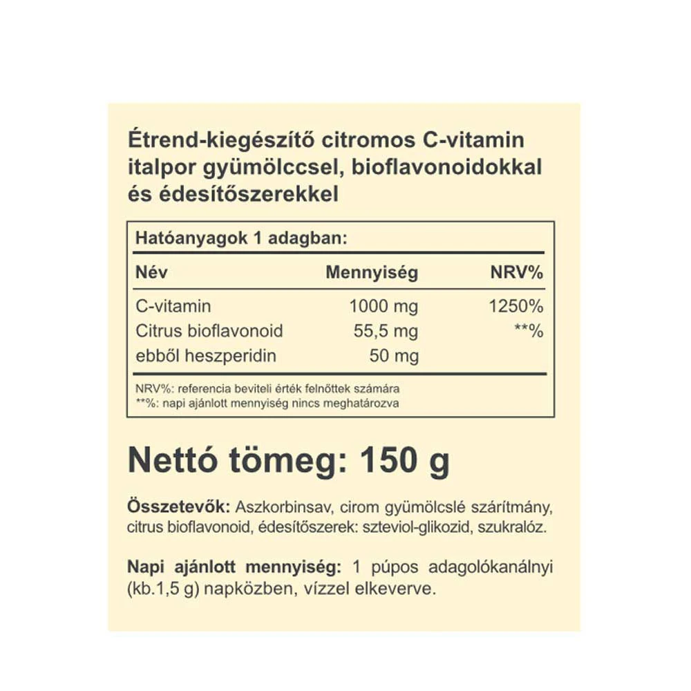 Vitaking – Instant Supreme C-vitamiinipulber sidrunimaitsega – 150 g - Image 4
