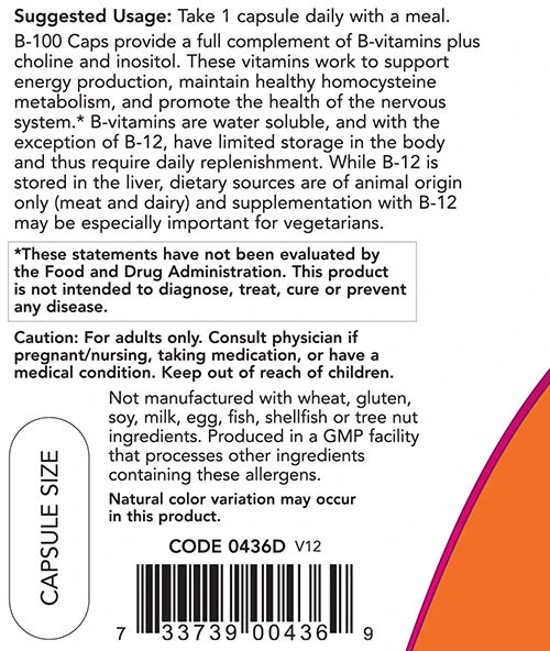 B-100-vitamiin – 100 kapslit - Image 3