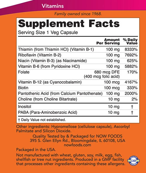 B-100-vitamiin – B-100-vitamiin – 250 kapslit - Image 2