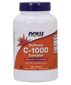 Vitamin C-1000 Complex - Buffered with 250mg Bioflavonoids - 180 tabs