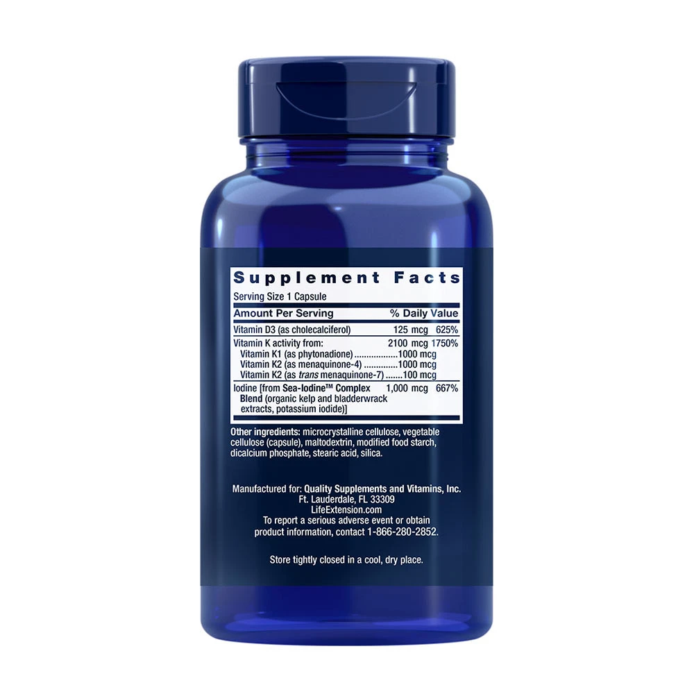 D- ja K-vitamiinid merejoodiga – 60 kapslit - Image 6