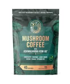 WISESHROOMS Mushroom Coffee with Ashwagandha KSM-66 (100 g)