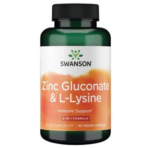Zinc Gluconate & L-Lysine - 90 vcaps