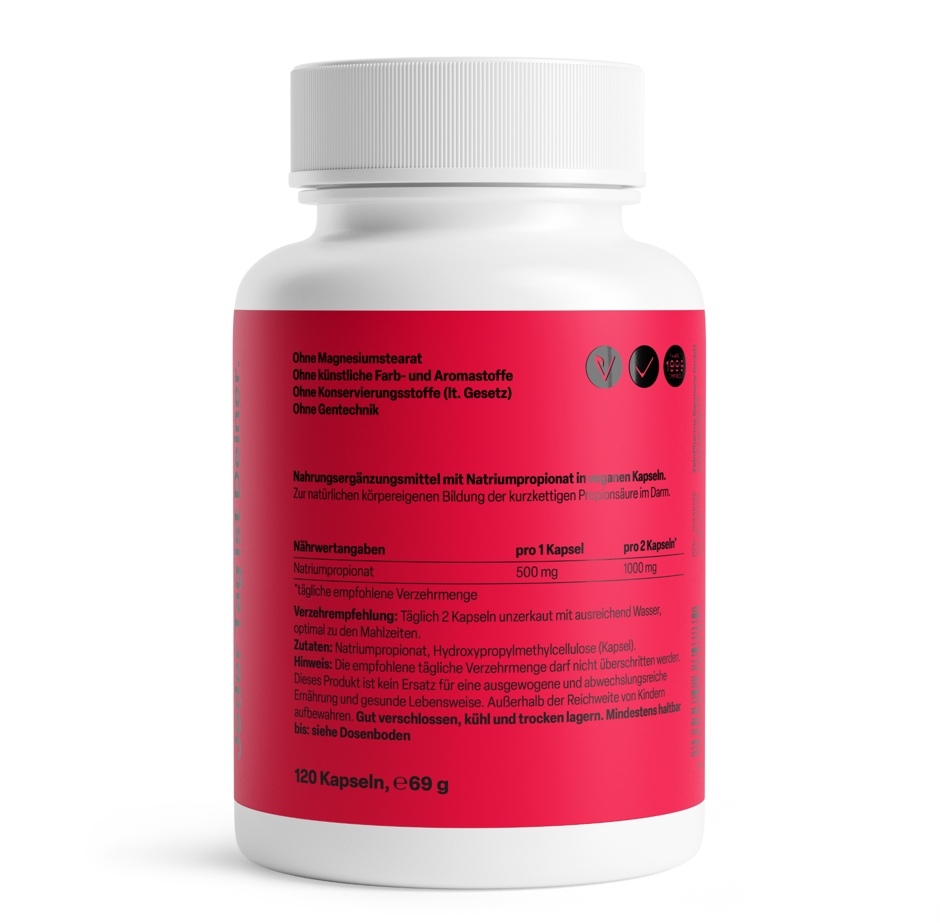 Propioonhape – 500 mg · 120 kapslit - Pilt 3