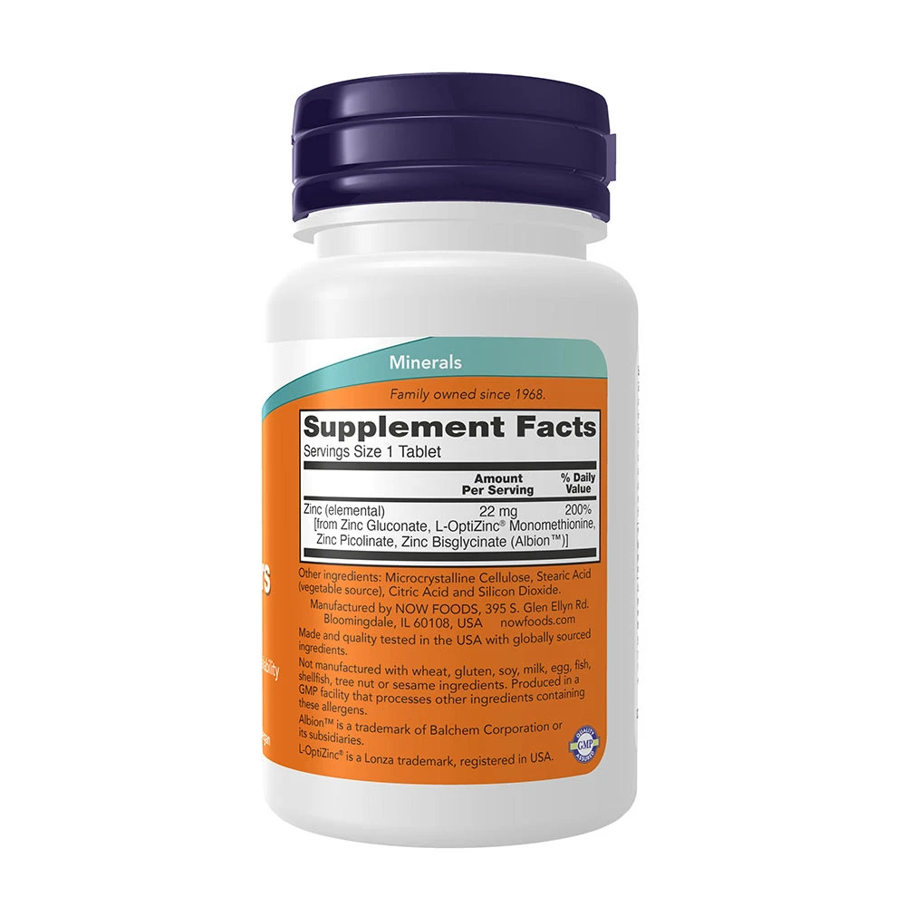 NOW - Znitsiumitransportöörid 22mg (90 tabletti) - Image 2