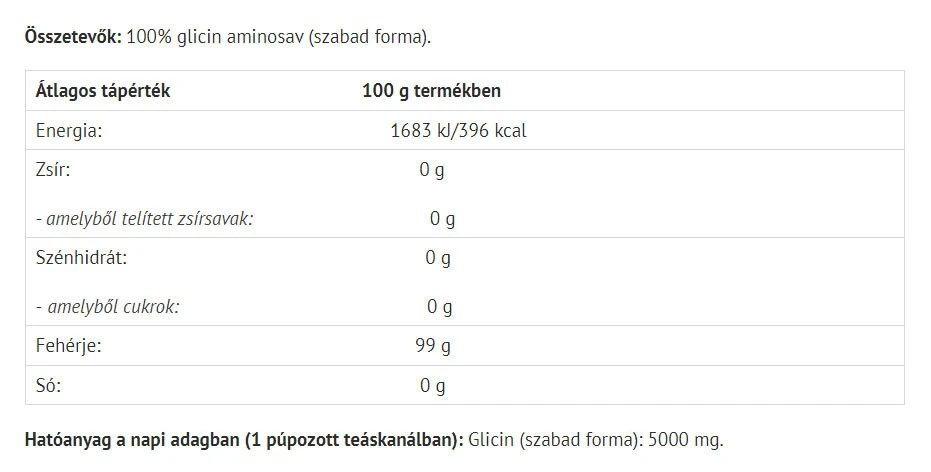 Natur Tanya - Natur Tanya 100% glysiini aminohape - 500 g - Image 2
