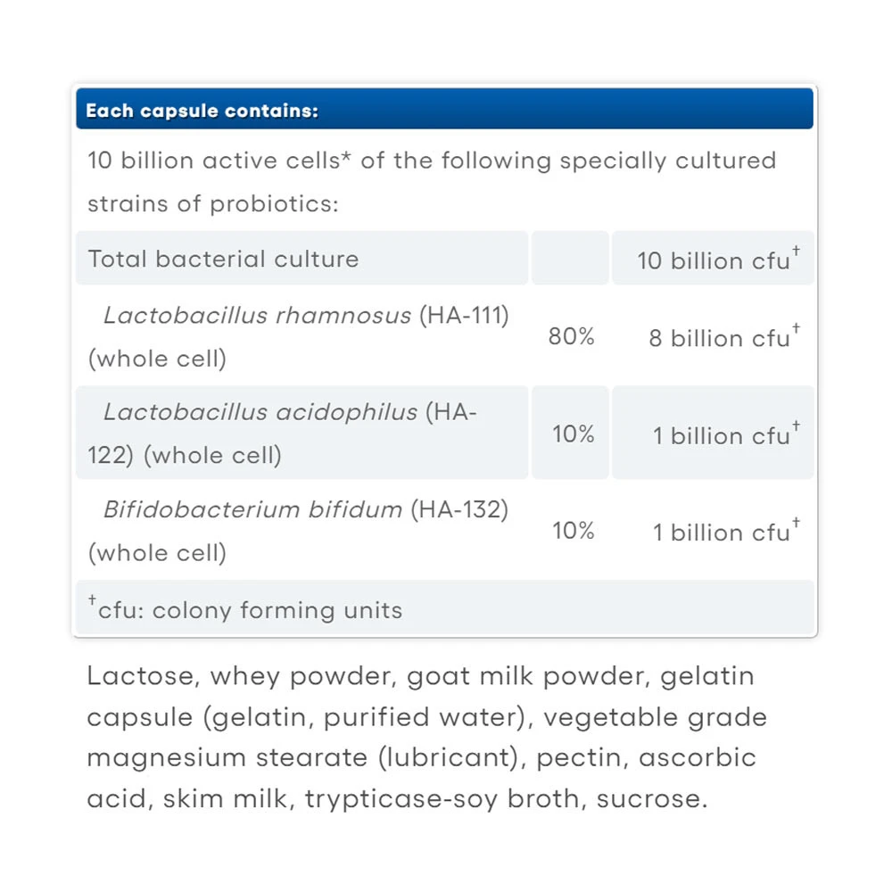 Natural Factors - Acidophilus & Bifidus Double Strength - 180 kapslit - Image 2