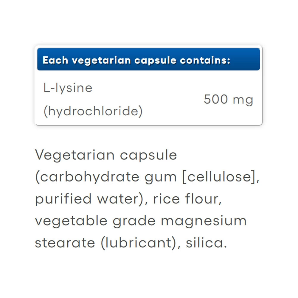 Natural Factors - L-Lüsiin aminohape 500 mg - 90 kapslit - Image 2