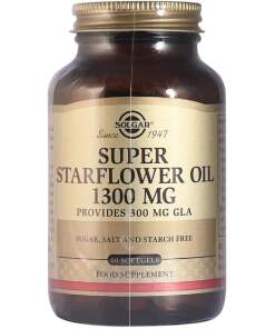SOLGAR Super Starflower Oil 1300 mg - Olej z Ogórecznika (60 kaps.)
